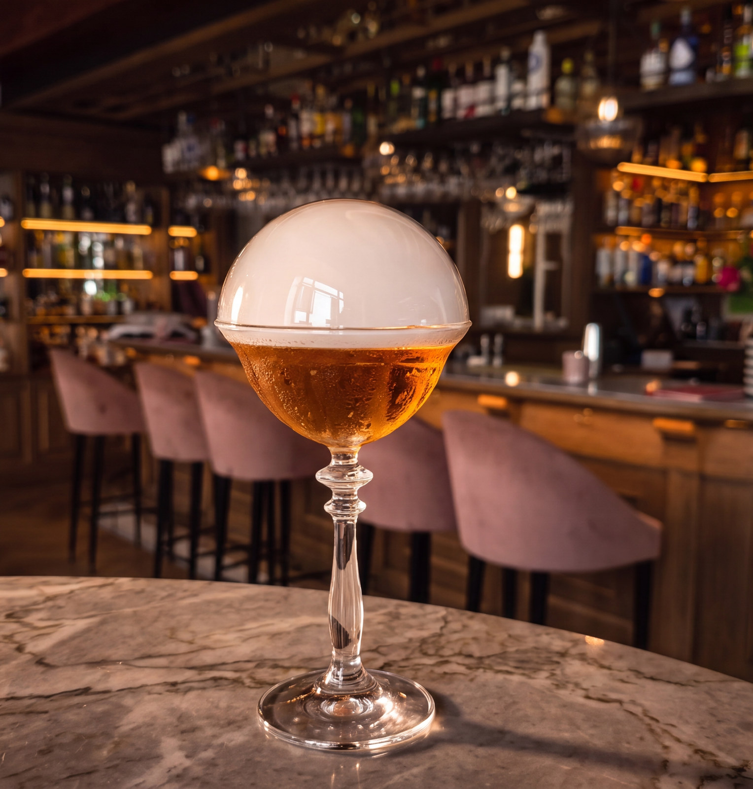 A cocktail at the bar of El Patio de Glòria