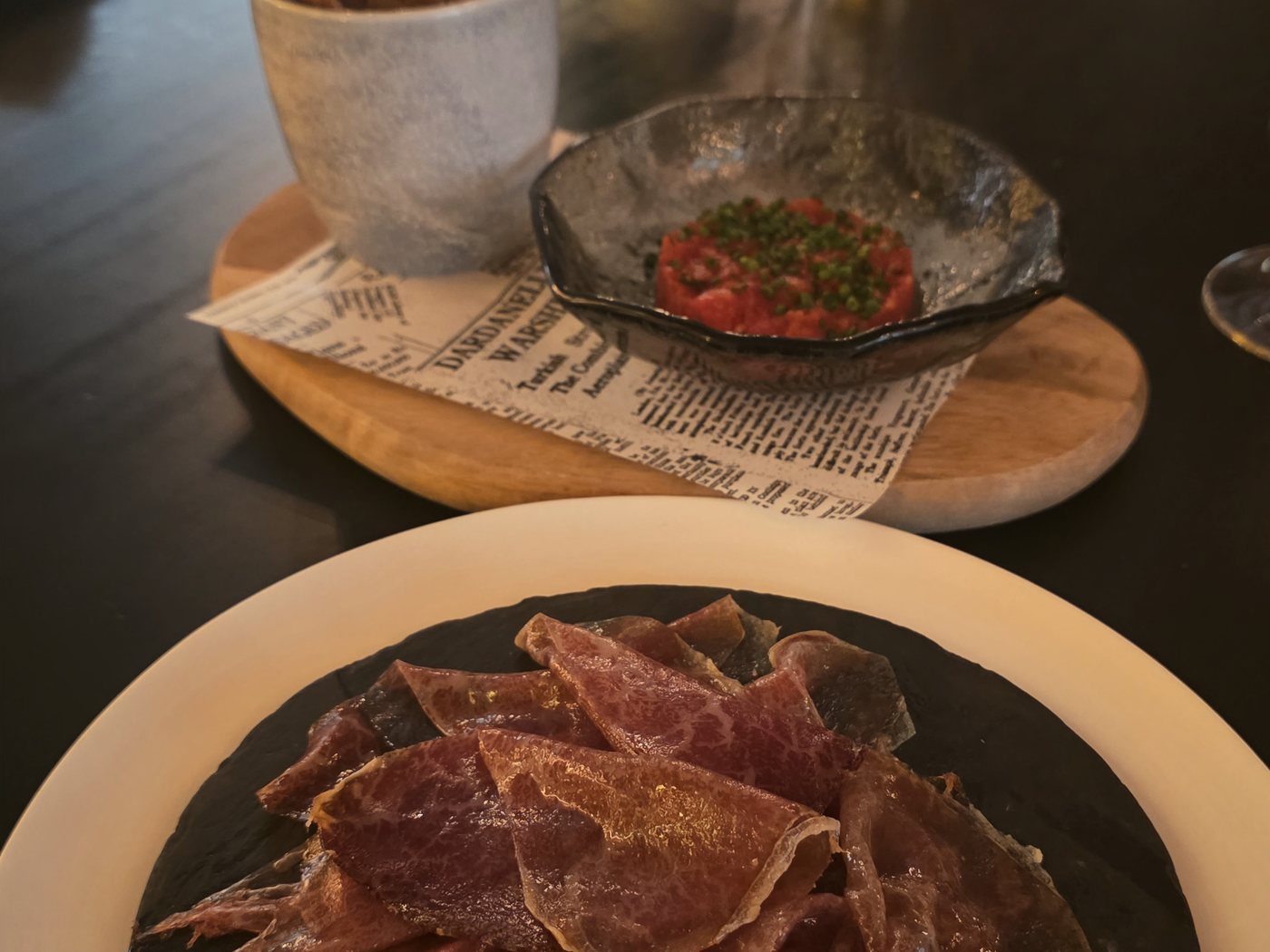 Mallorcan tapas: ham and pa amb oli